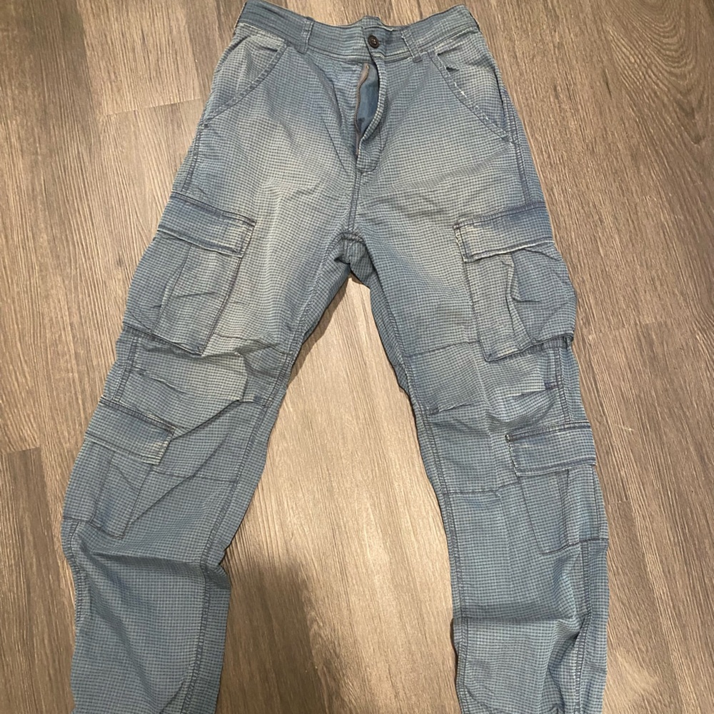Free People Blue Cargo Pants